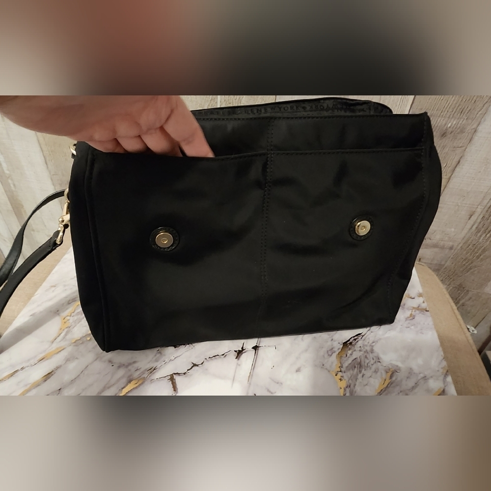 🌷👜Kate Spade Black Nylon Messenger Crossbody Shoulder Bag🌷 - Picture 4 of 11